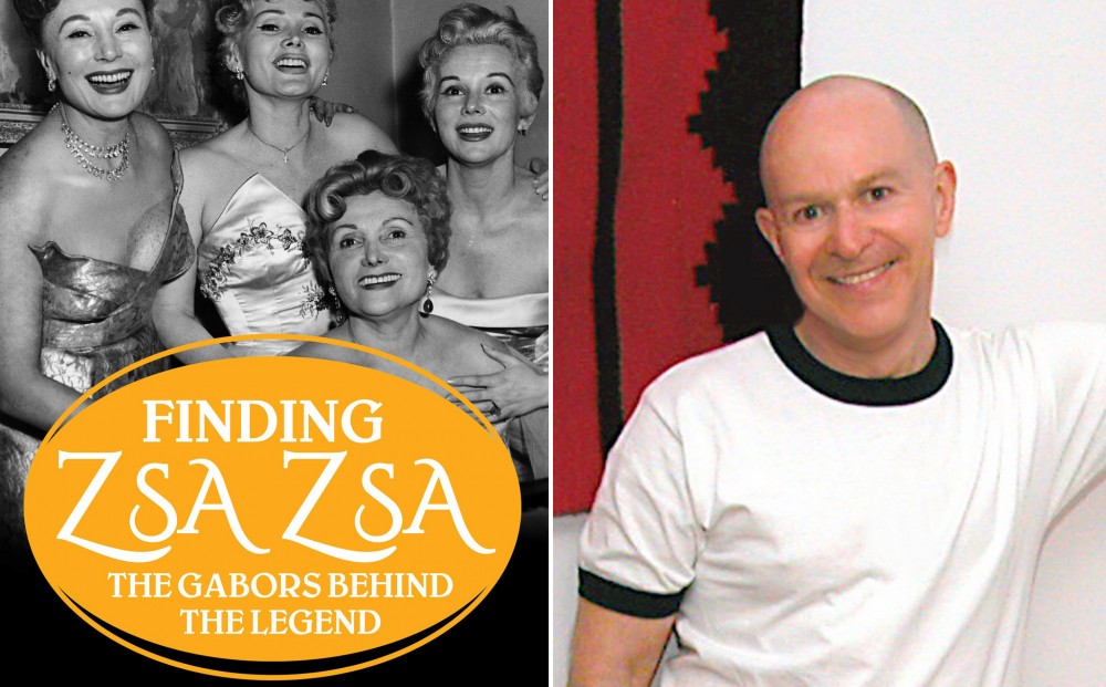 Head shot of author Sam Staggs, and the cover of his book, 'Finding Zsa Zsa: The Gabors Behind the Legend.'