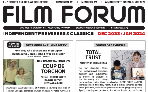 New! Dec 2023-Jan 2024 <br>Film Forum Premieres & Repertory Calendar