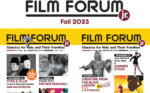 Fall 2023 Film Forum Jr. Calendar