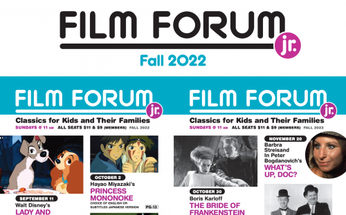 New! Film Forum Jr. <br>Fall 2022 Calendar
