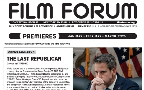 New! Jan–Mar 2025 <br>Film Forum Premieres & Repertory Calendar