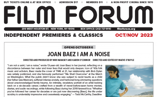 NEW! Oct-Nov 2023 <br>Film Forum Premieres & Repertory Calendar