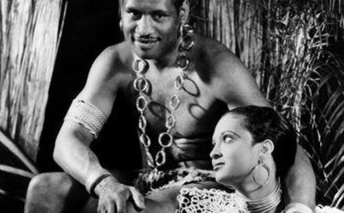 Paul Robeson and Nina Mae McKinney in <br>SANDERS OF THE RIVER